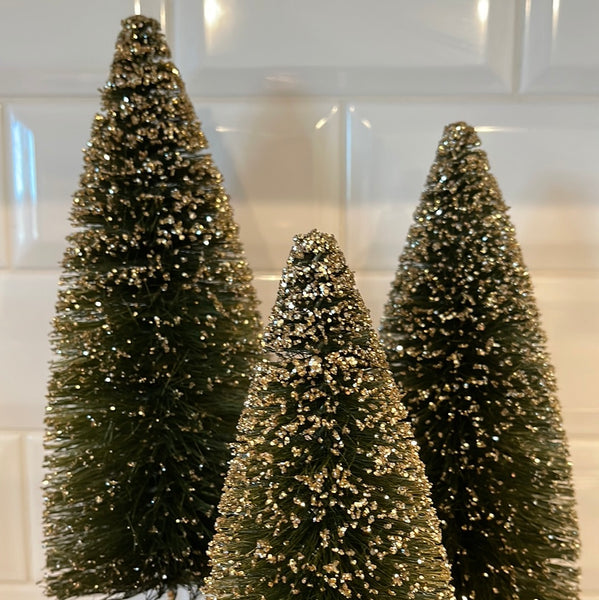 Gold & Green Bottle Brush Trees