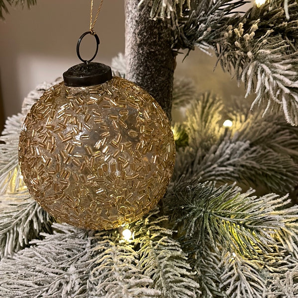 4” Gold Sprinkle Ornament