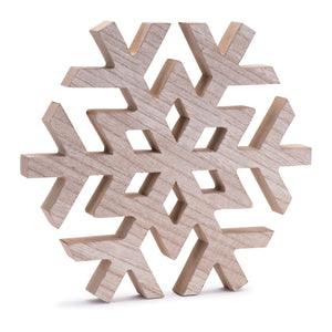 9” Wooden Snowflake
