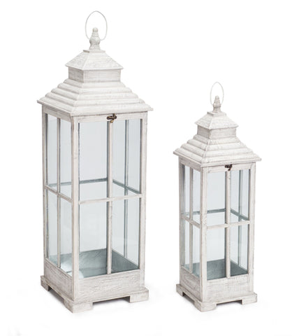 Window Pane Lanterns Set of 2