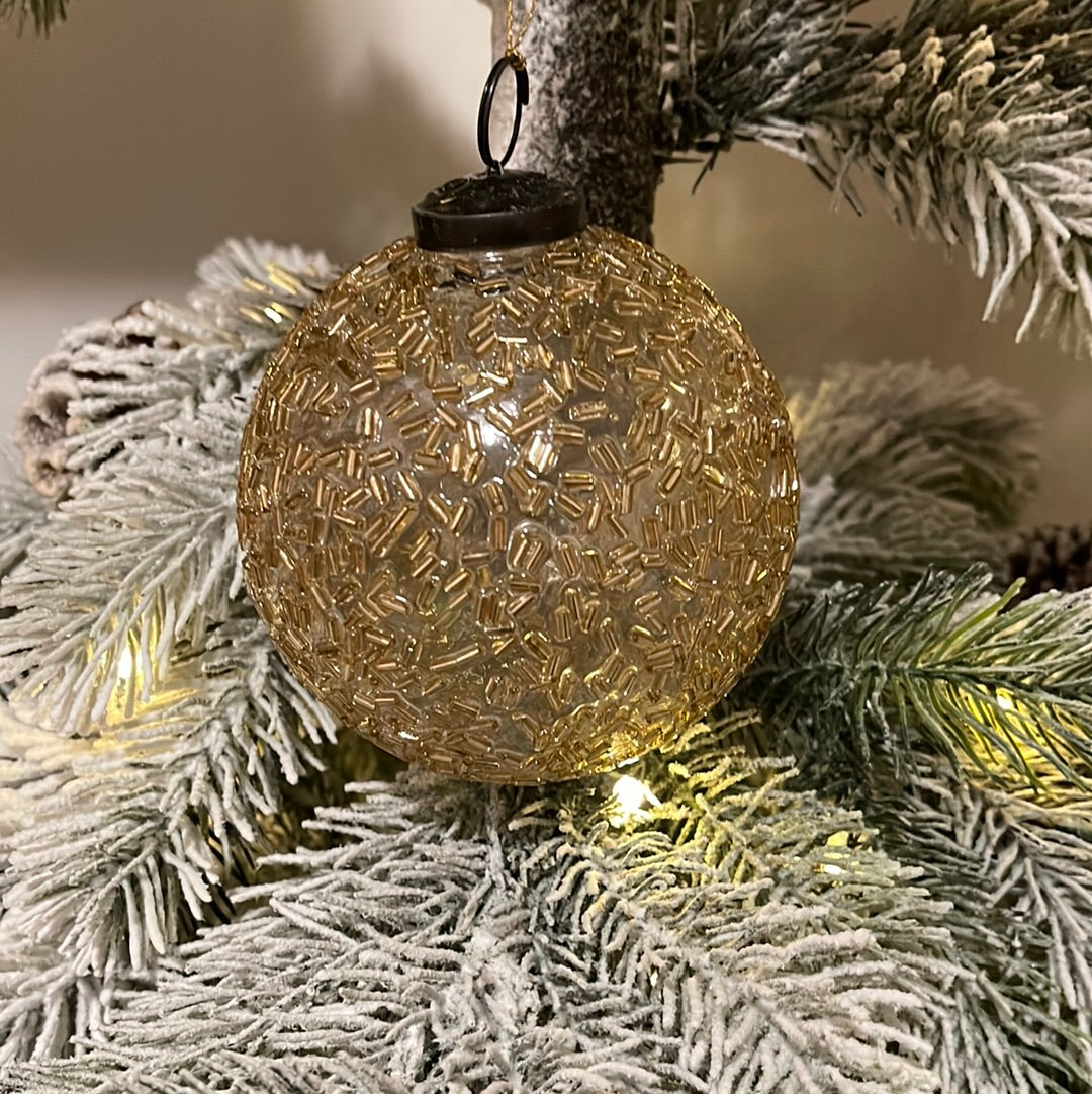 4” Gold Sprinkle Ornament