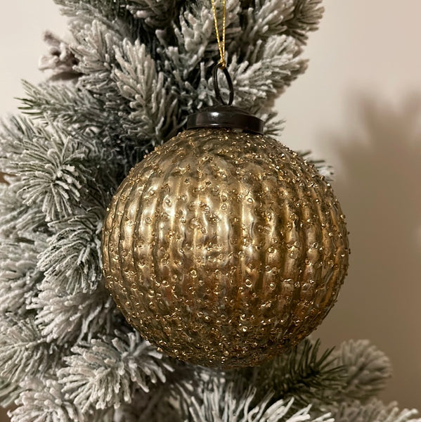4” Heavy Gold Ornaments