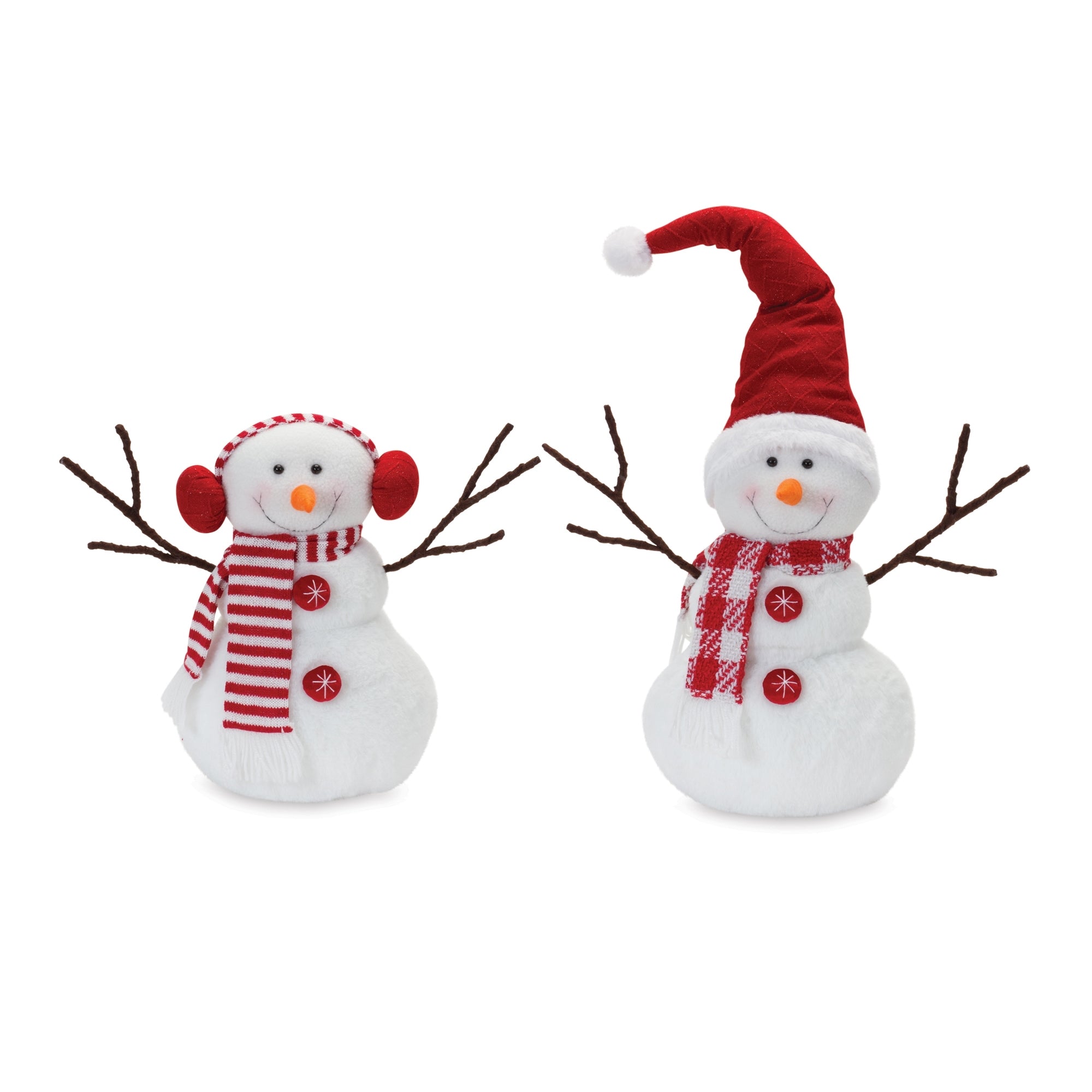 Plush Sitting Snowmen