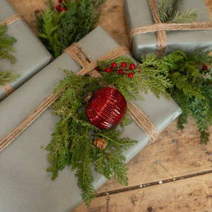 3” Red Kugel Ornament