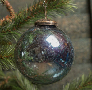 4” Blue Kugel Ornament