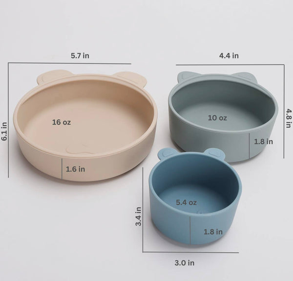 Silicone Bowl Set (3 pieces)