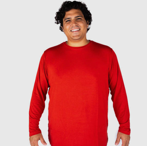Bamboo Red Long Sleeve Shirt