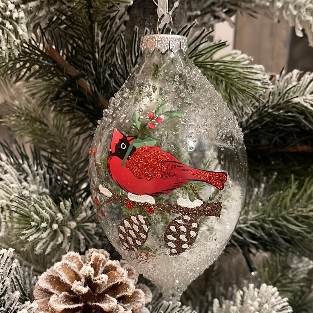 Cardinal Snow Globe Ornaments