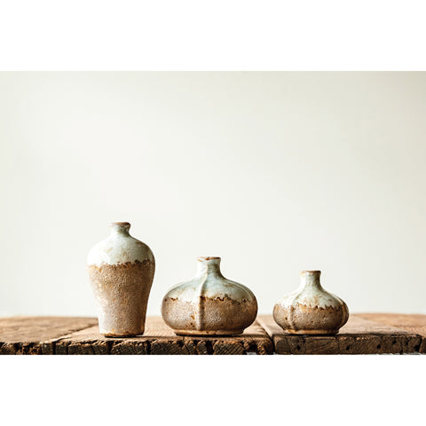 Teal & Brown Terracotta Vase