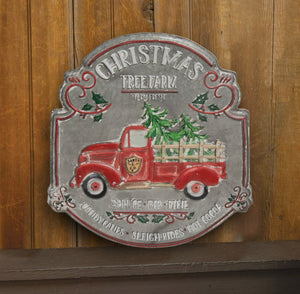 Christmas Tree Farm Metal Sign