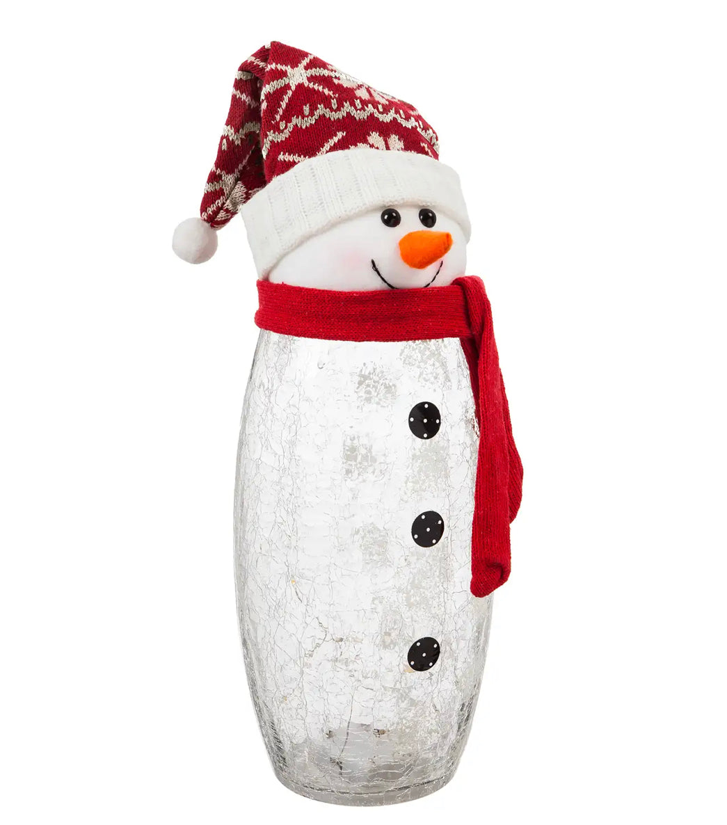 LED Snowmen with Knit Hat