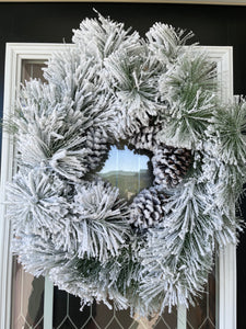 26” Snowfall Pine Wreath