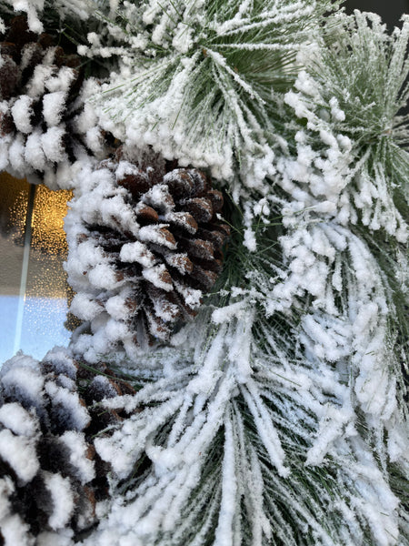 26” Snowfall Pine Wreath