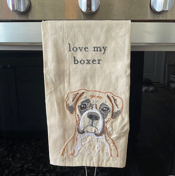 Love My Boxer Kitchen Towel