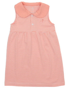 Jackson Coral Striped Collared Dress