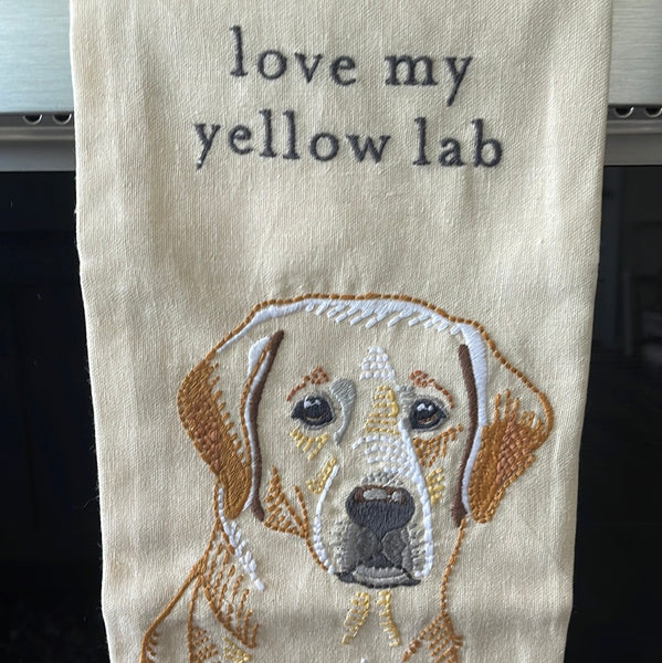 Love My Yellow Lab Kitchen Towel