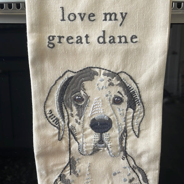 Love My Great Dane Kitchen Towel