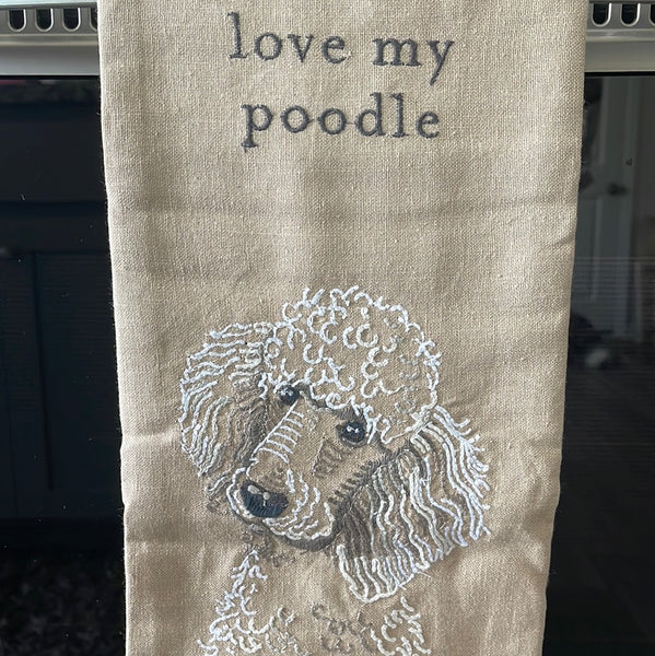 Love My Poodle Kitchen Towel