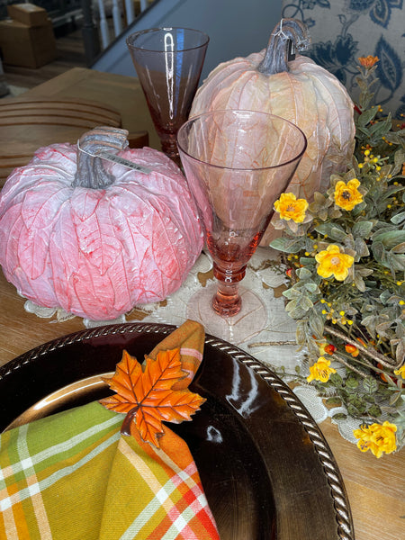 Resin Leaves Pumpkins - Large