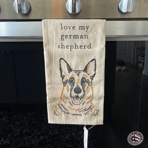 Love My German Shepherd Kitchen Towel