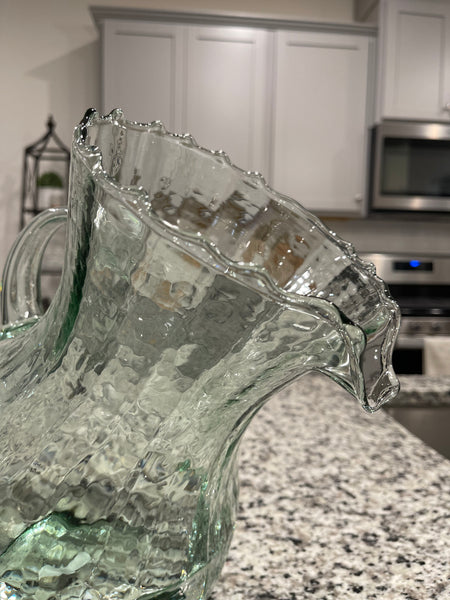 Tilted Ribbed Pitcher