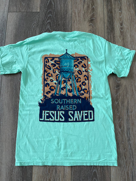 Southern Raised, Jesus Saved Tee