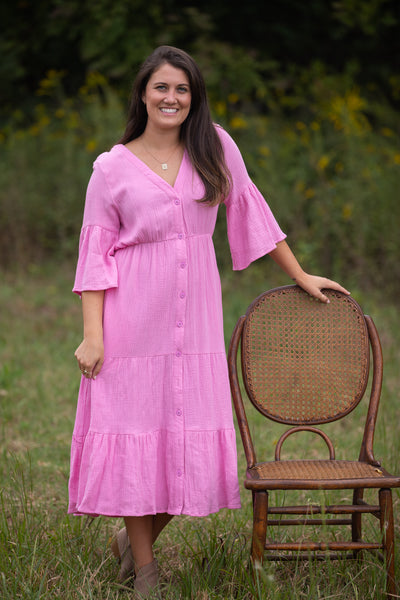 Pink Frosting Midi Dress