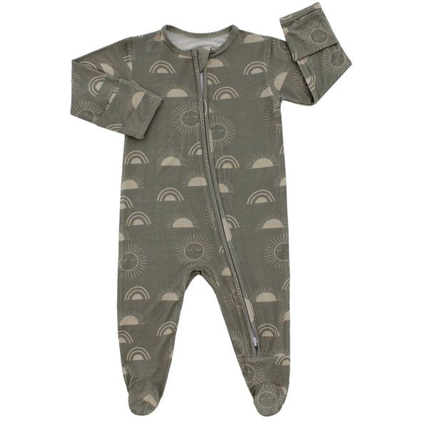 Sun & Moon Footed Onesie