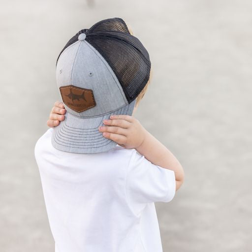 Youth SWBC Leather Patch Hat - Gray
