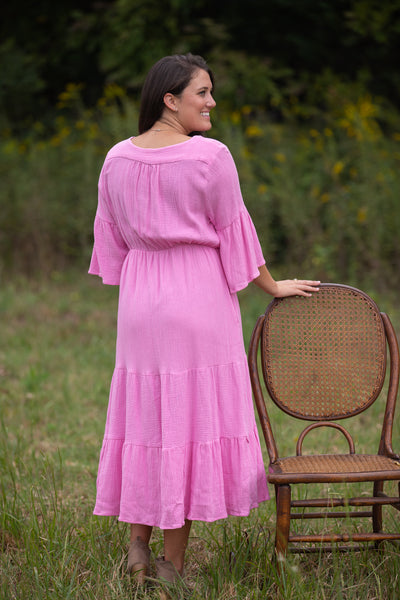 Pink Frosting Midi Dress
