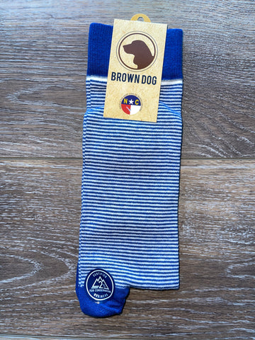 Royal Blue Striped Socks