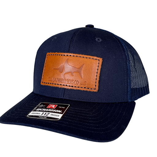 Youth SWBC Leather Patch Hat - Navy