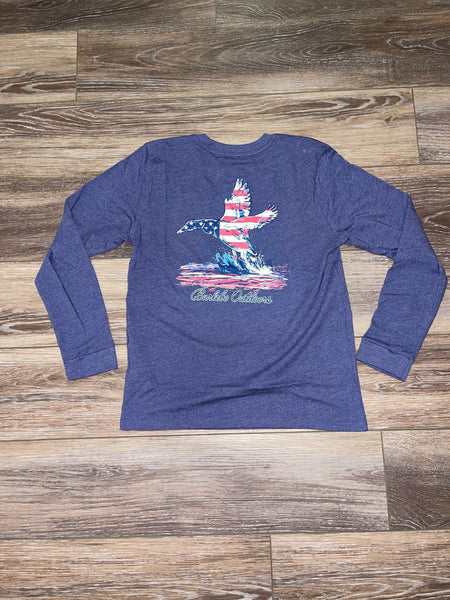 YOUTH Red, White, & Duck - Long Sleeve Tee