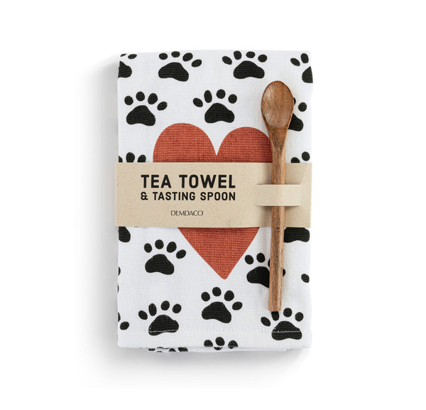 Kitchen Towel & Tasting Spoon - Paw Print