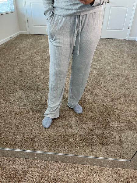 Ribbed Blue Lounge Pants
