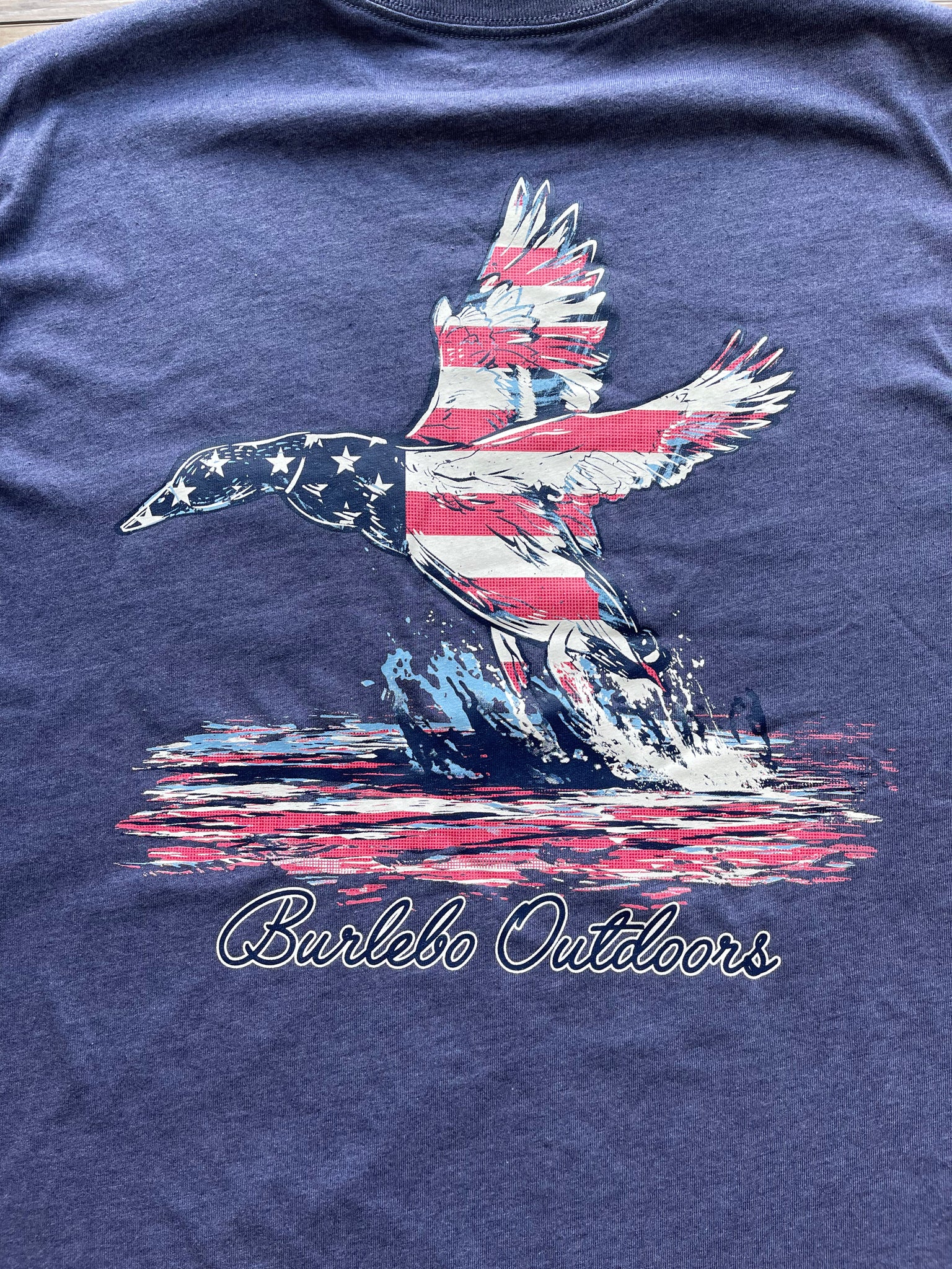 Red, White, & Duck Long Sleeve Tee