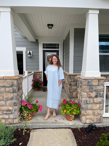 Penny's Poncho Dress - Blue