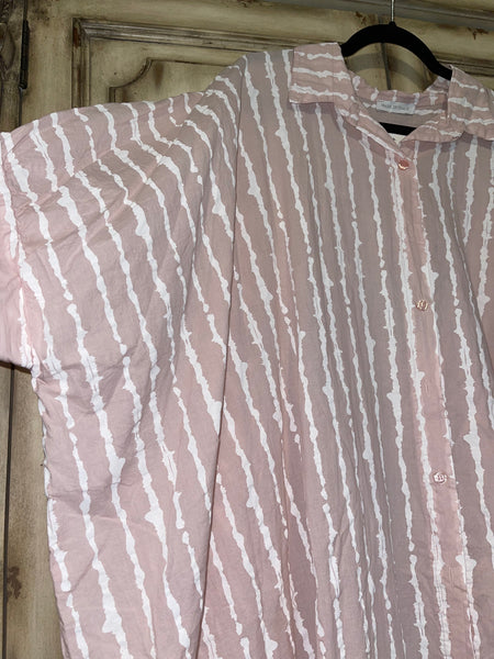 Pink Stripe High/Low Dress